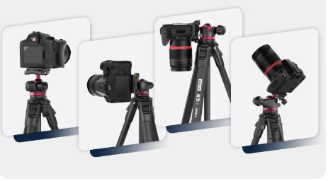 Metal ball head tripod, portable stand for mobile phone and SLR camera, selfie outdoor travel, photo live broadcast and video recording tripod