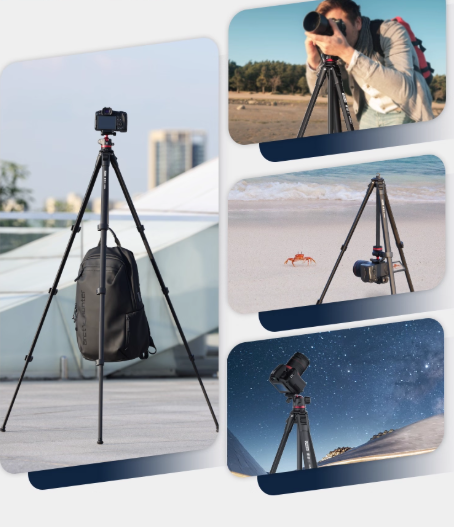 Metal ball head tripod, portable stand for mobile phone and SLR camera, selfie outdoor travel, photo live broadcast and video recording tripod